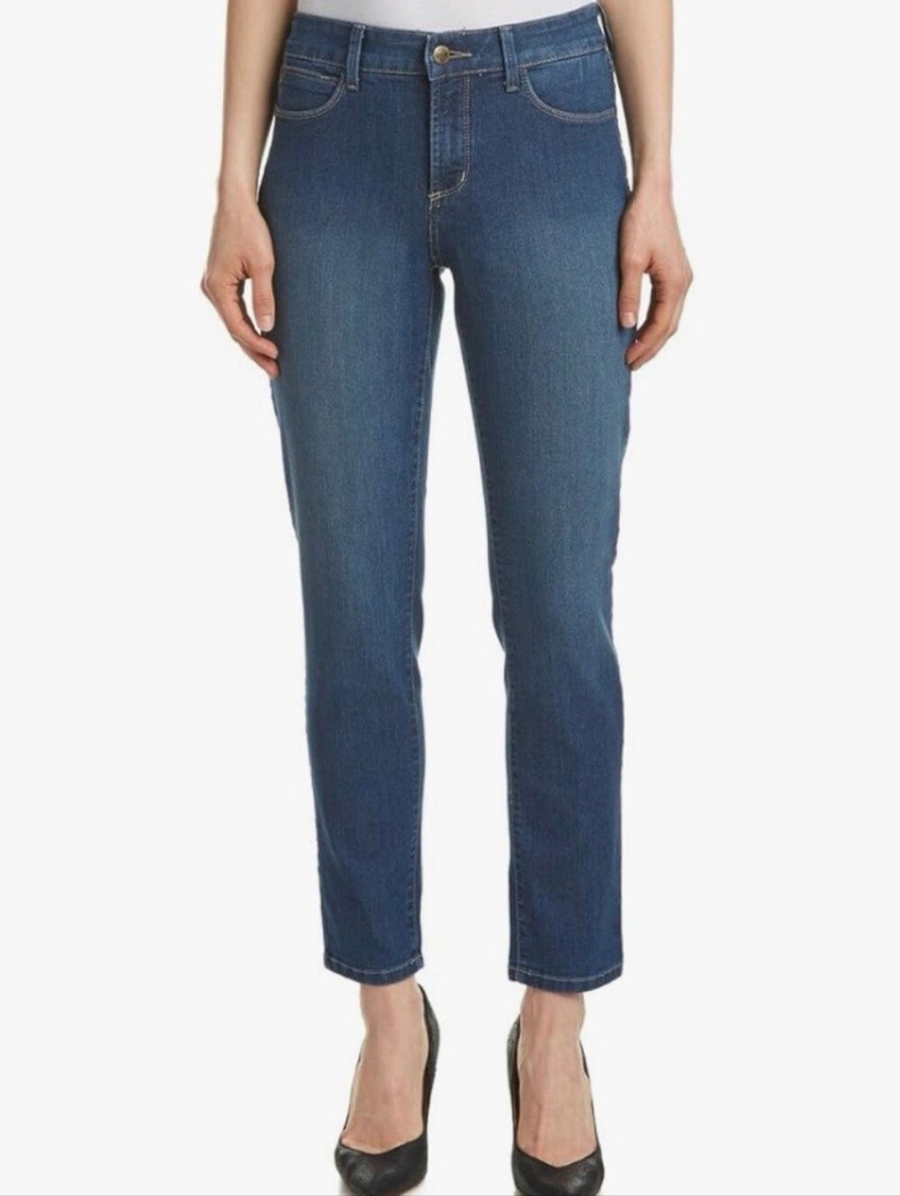 NYDJ Clarissa Ankle Women’s Lift Tuck Technology Jeans Dark Blue Size 4